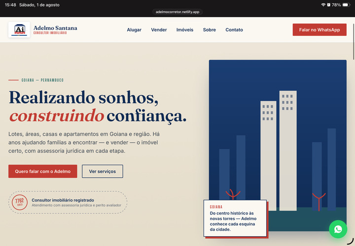 Adelmo Santana Consultor Imobiliário